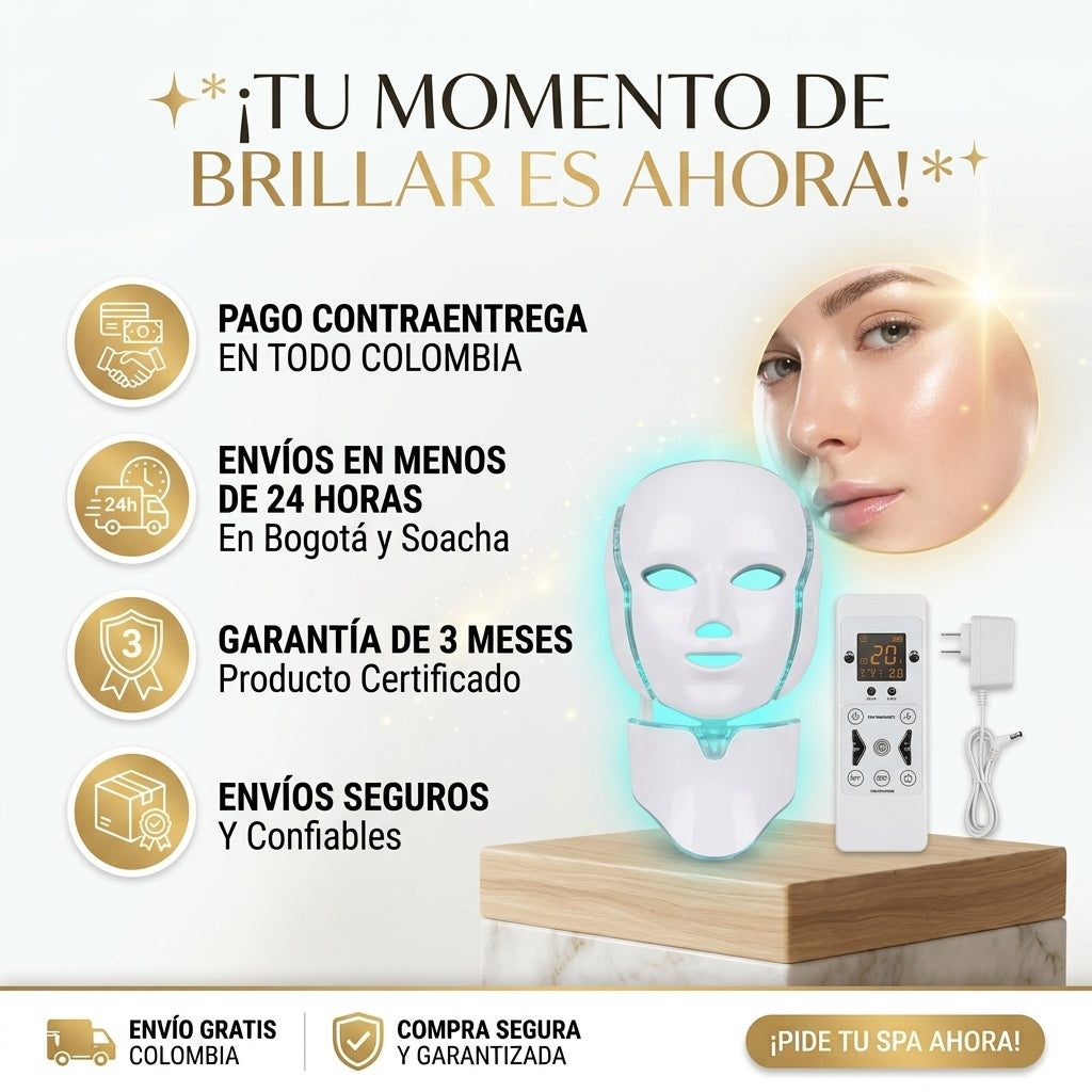MASCARA LED 7 COLORES - FOTOTERAPIA