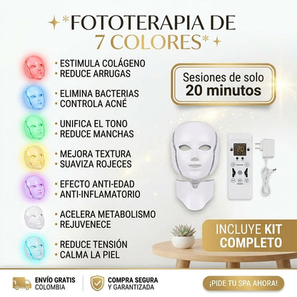 MASCARA LED 7 COLORES - FOTOTERAPIA