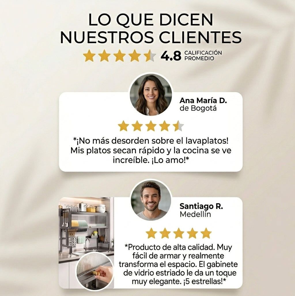 Escurridor 65 cm combo set cocina - Convierte el espacio de tu cocina en orden