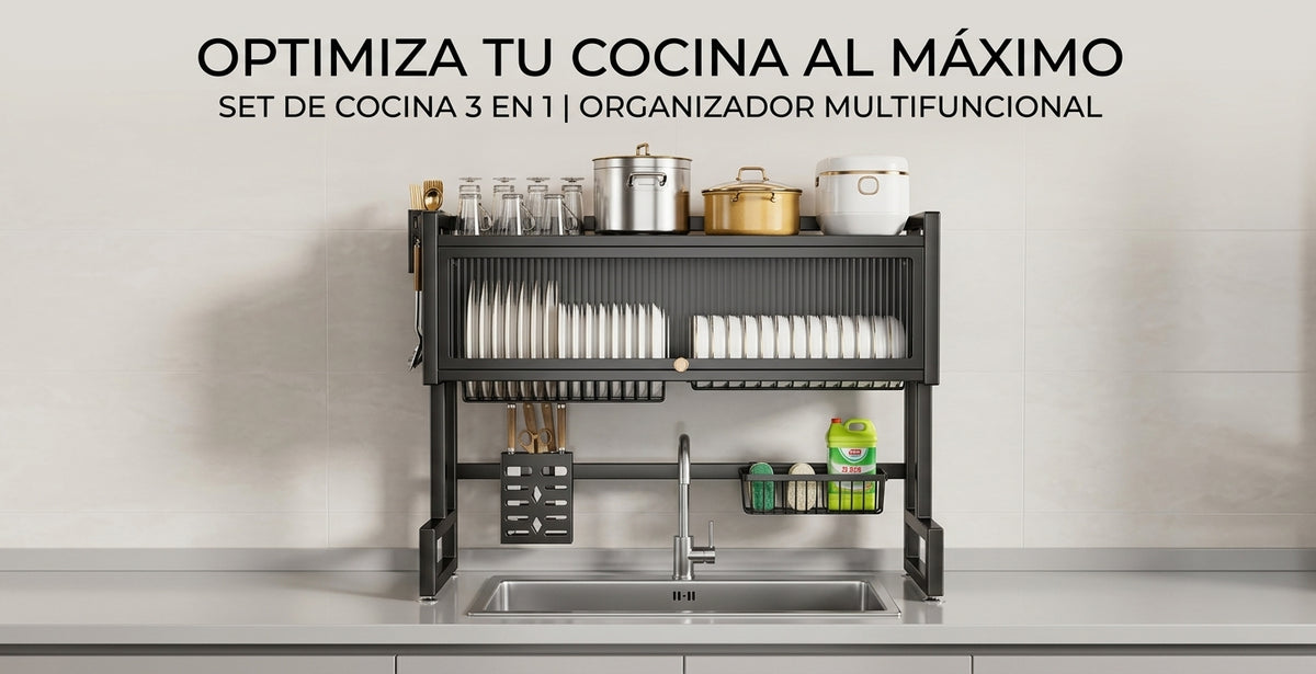Escurridor 65 cm combo set cocina - Convierte el espacio de tu cocina en orden
