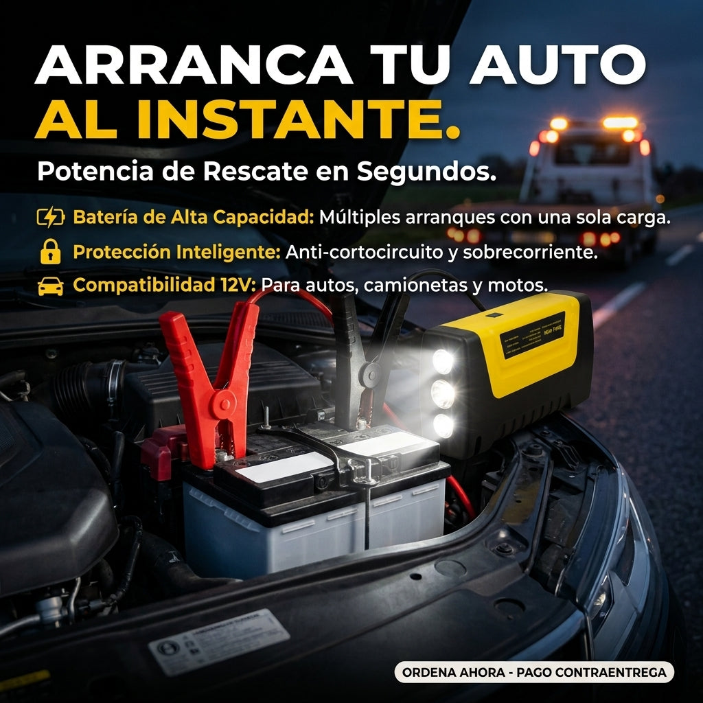 Iniciador de bateria con compresor