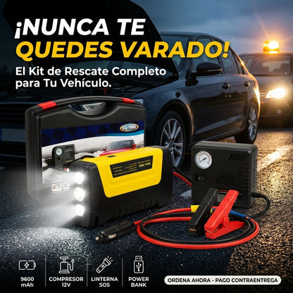Iniciador de bateria con compresor