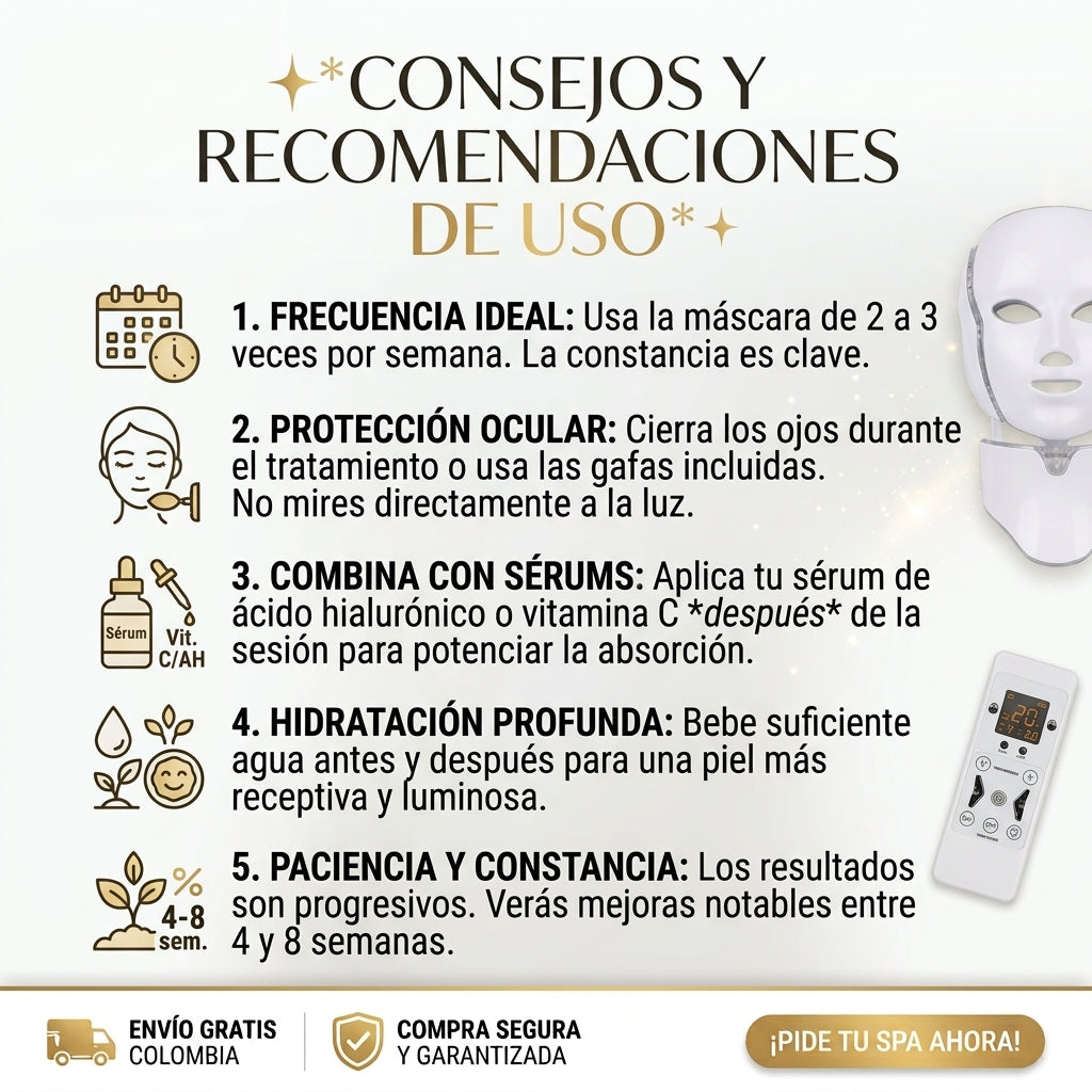 MASCARA LED 7 COLORES - FOTOTERAPIA